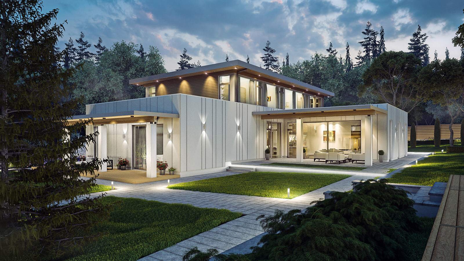 Вилла в дубовом лесу