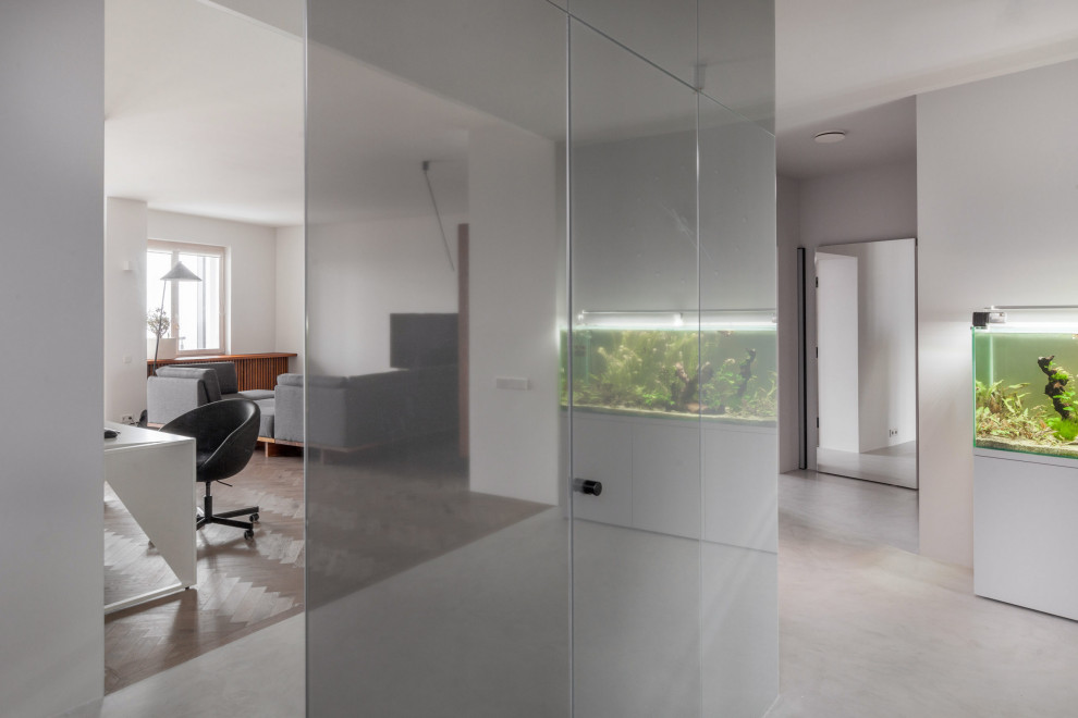 PRS Apartment. Монохромный интерьер «с лестницей в небо»