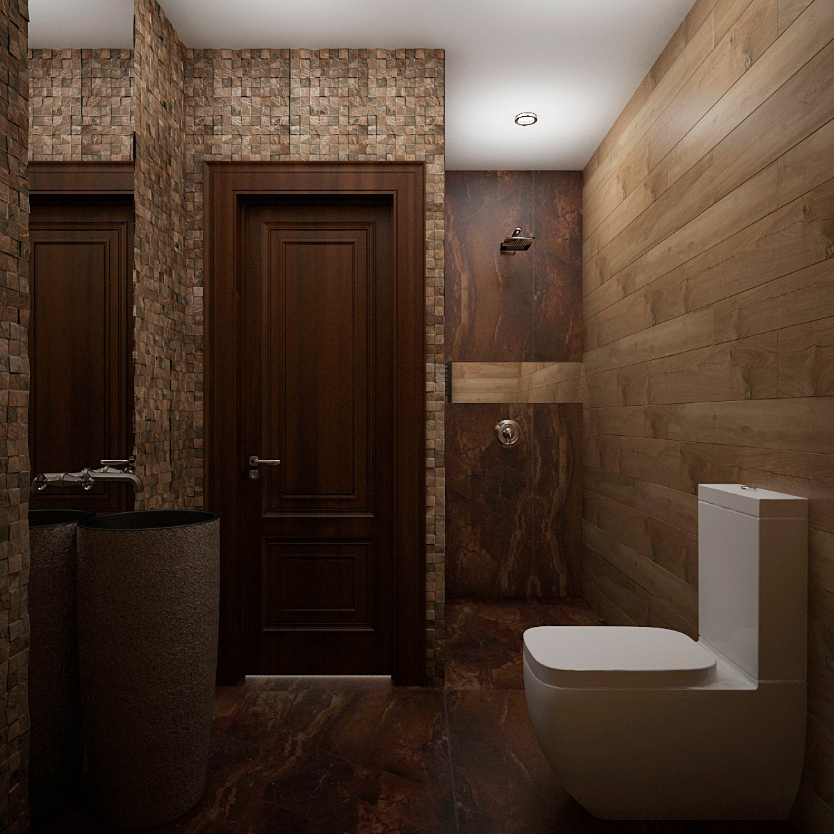 Цокольный этаж загородного дома, зона для отдыха