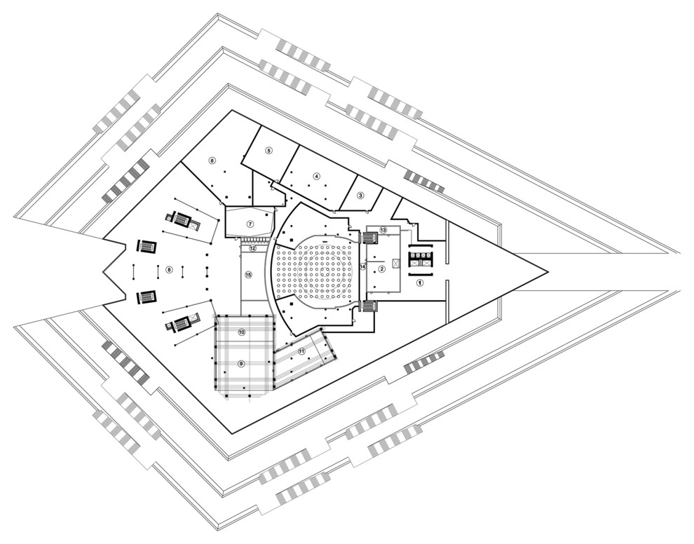 план центра на уровне трюмов 5d театра
