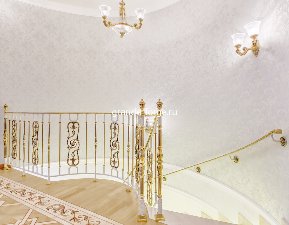 Лестница, латунное ограждение, фабрика Grande forge (Франция), коллекция Royal