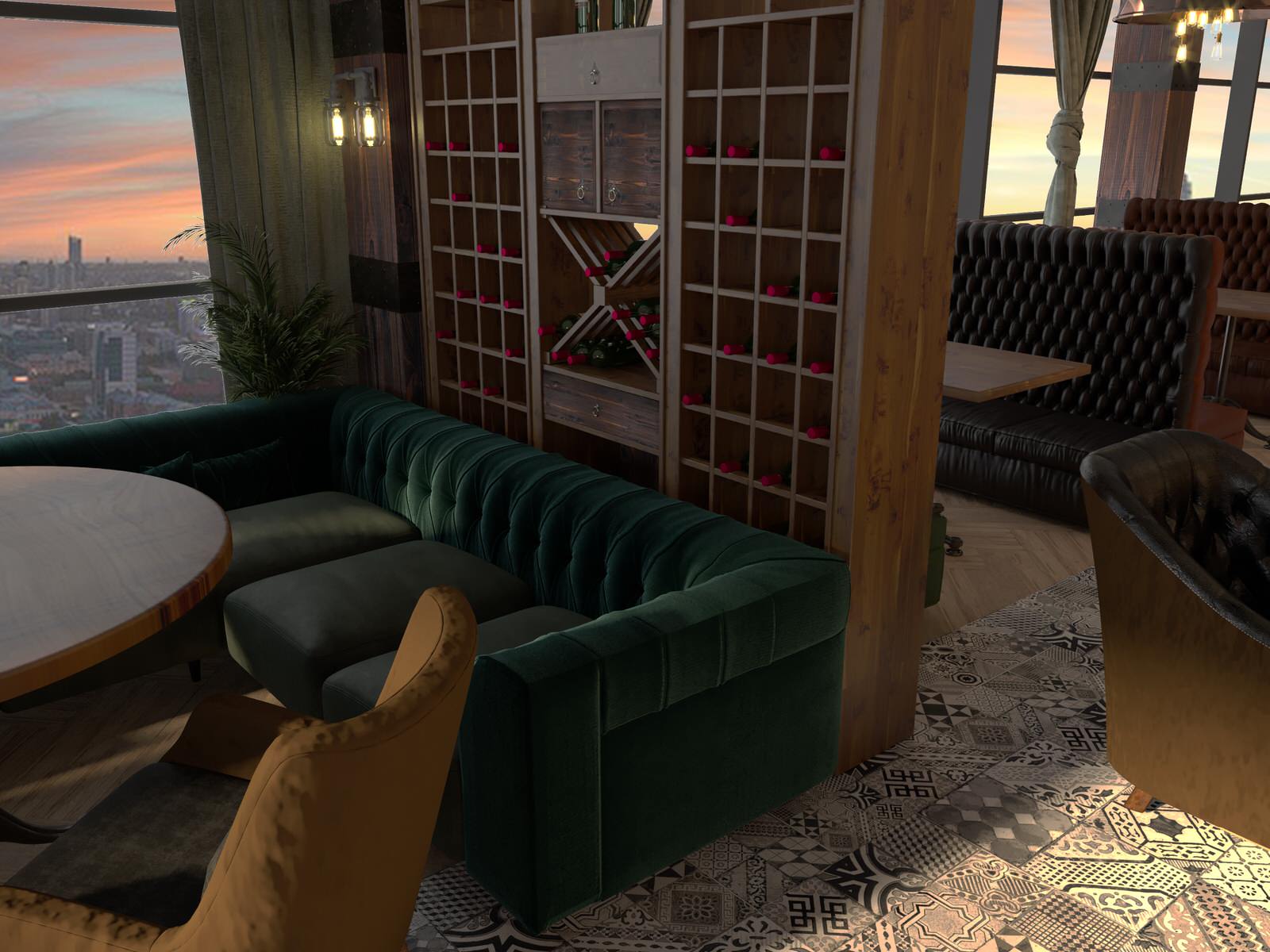 Дизайн-проект ресторана для Harley-Davidson Самара