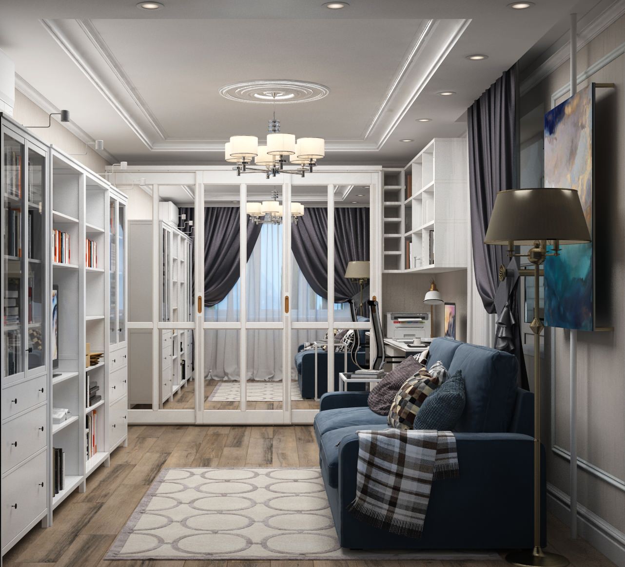 Дизайн проект гостиной в г. Жуковский