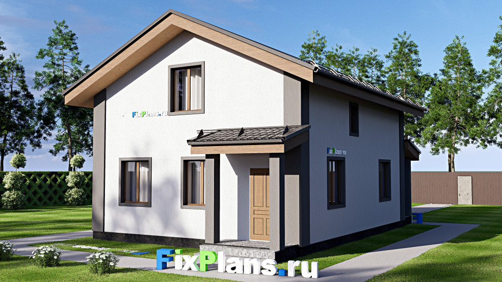 Проект дома с мансардой 8х13 м S127м2 F-17810