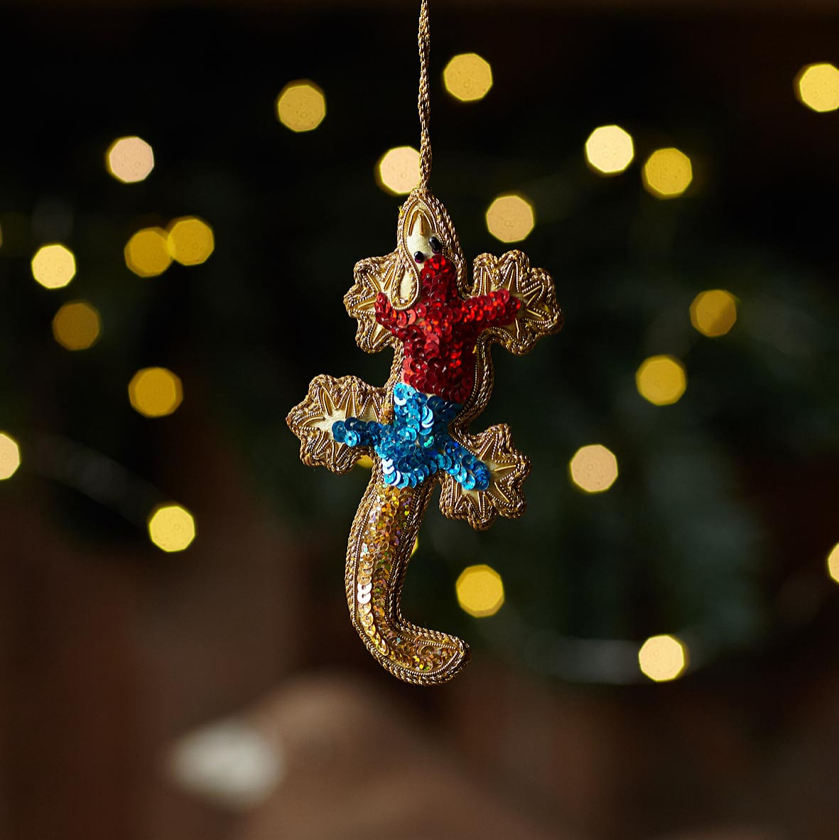 Елочная игрушка "Ящерица"