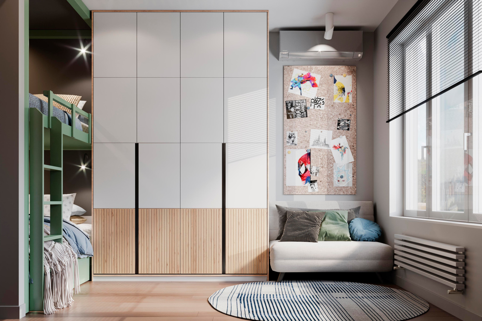 Дизайн и ремонт квартиры в ЖК «Level Амурская» — Сложный серый