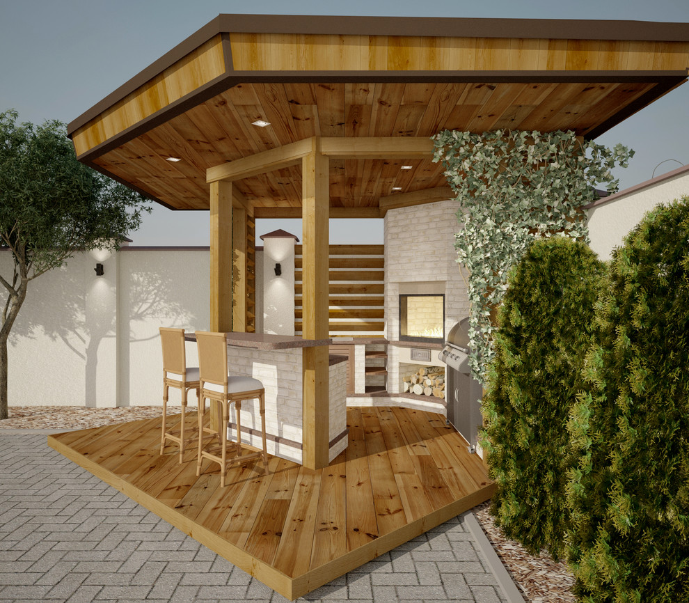 Летняя кухня с навесом