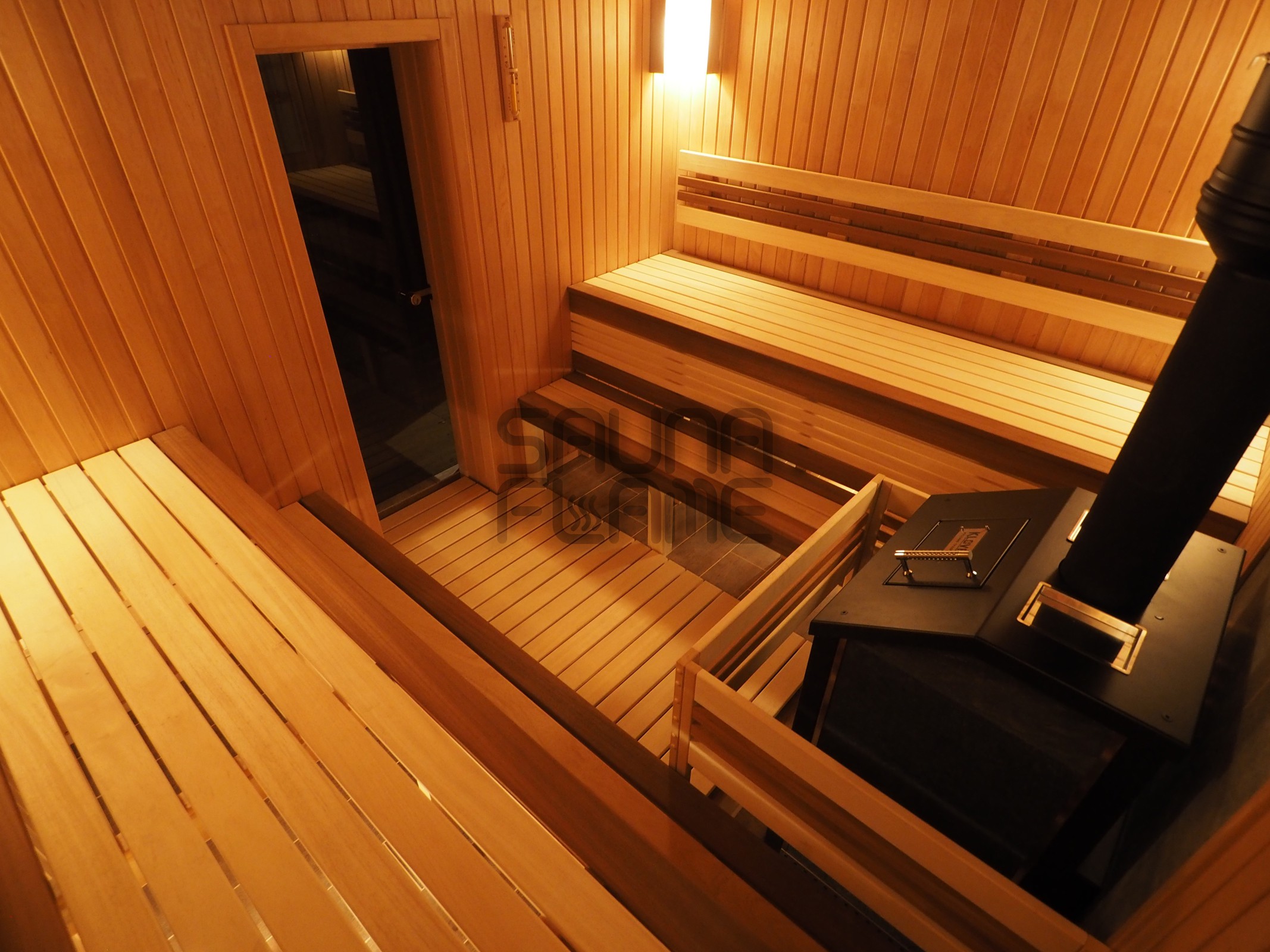 Сауна с печью в талькохлорите