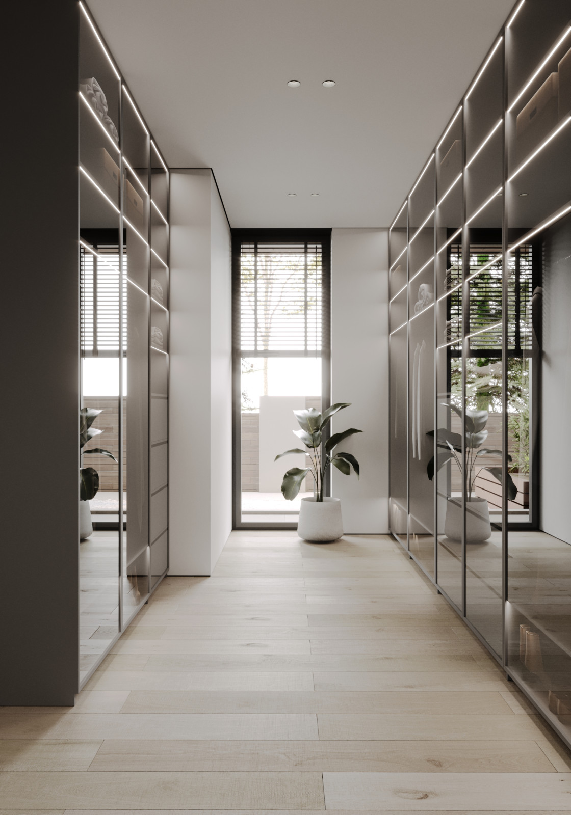 Гардеробная из проекта загородного дома The CUBE