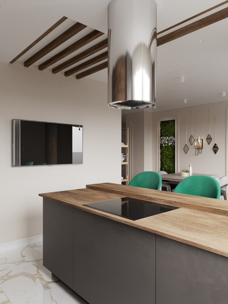 Дизайн интерьера квартиры в современном стиле в ЖК «Царская столица», 107 кв.м.