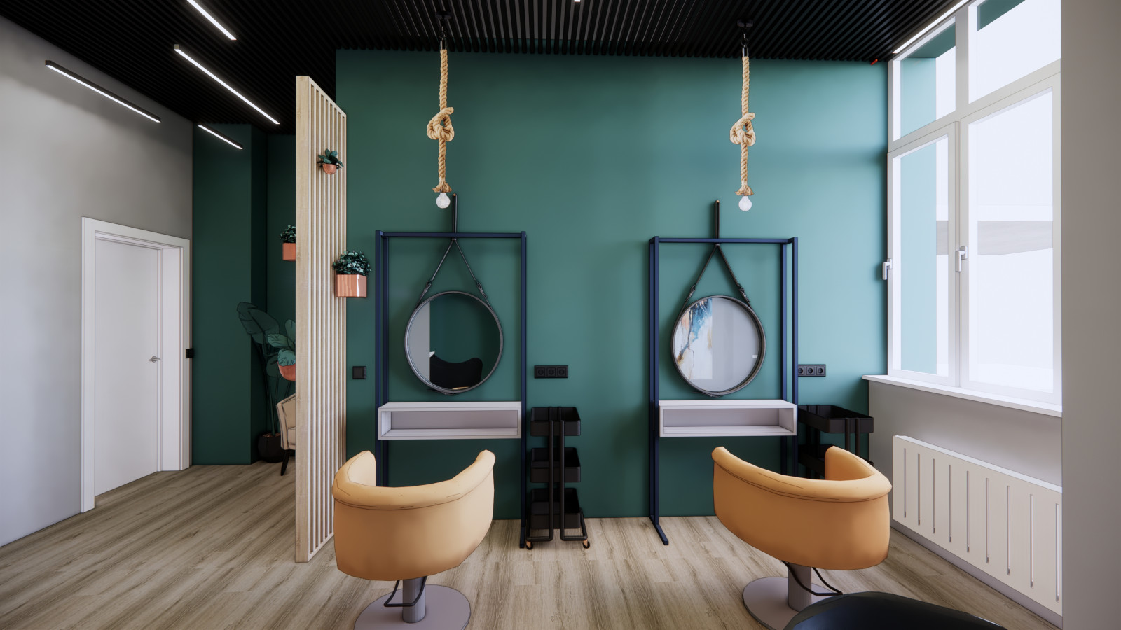 Обложка проекта: Дизайн-проект студии наращивания волос 30 кв.м.