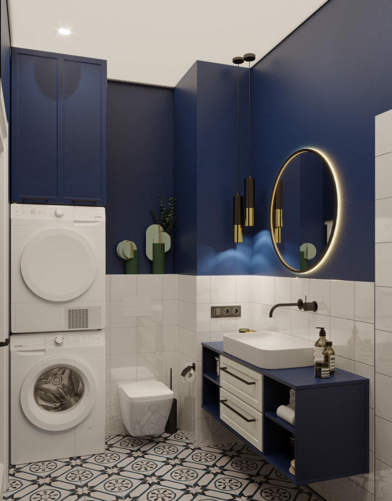 Обложка проекта: Небольшая квартира в синих тонах