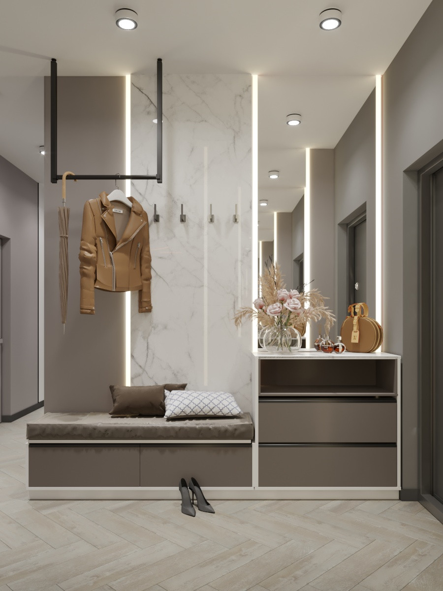 Обложка проекта: Входная группа квартиры в ЖК Триумф