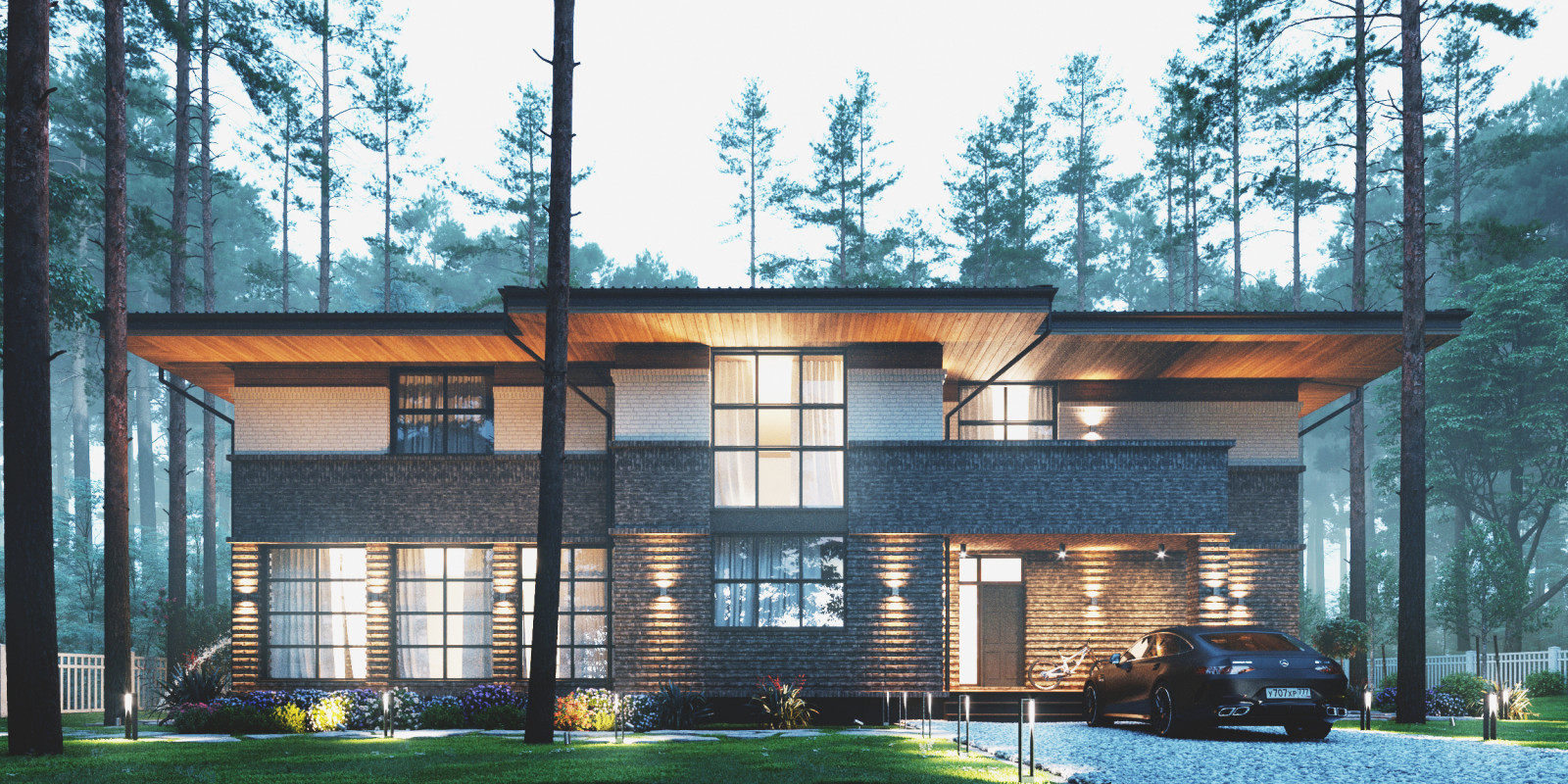 Обложка проекта: Шикарный загородный дом 600 кв. метров