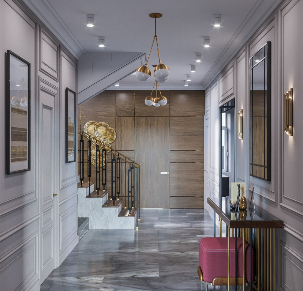 Дизайн коттеджа в неоклассическом стиле 260 кв.м. (2018 год)