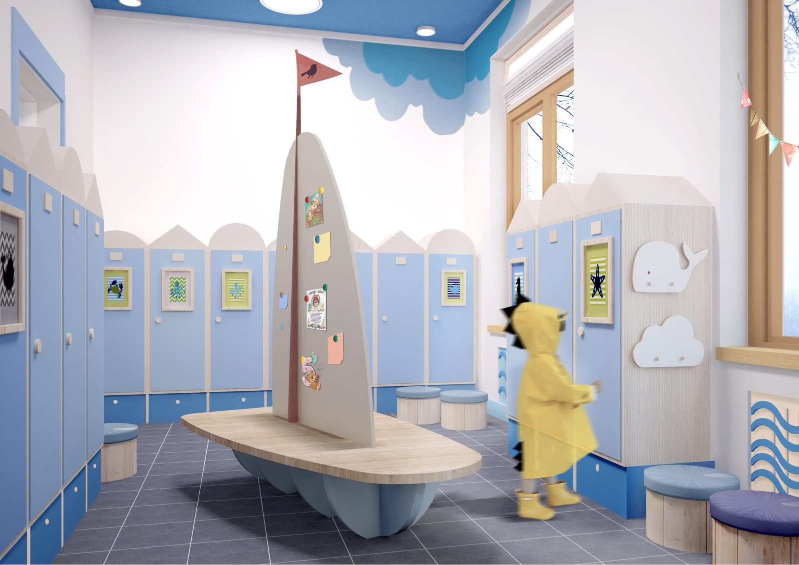 Интерьеры детского сада на Гагаринской улице. Санкт-Петербург