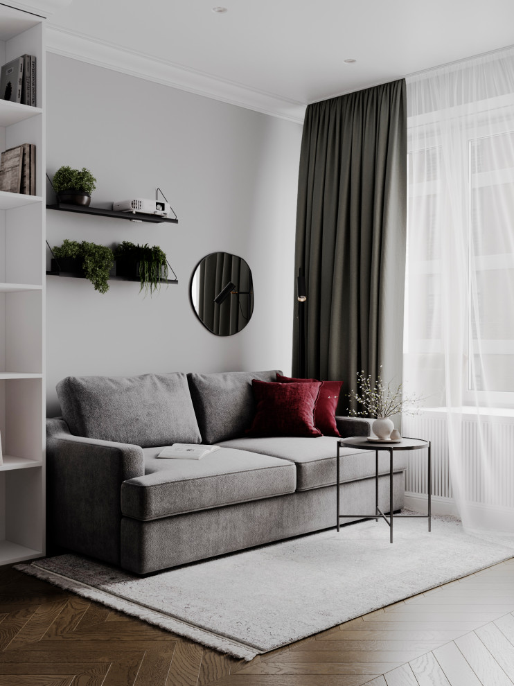 Современный mid-century в ЖК Западный Порт