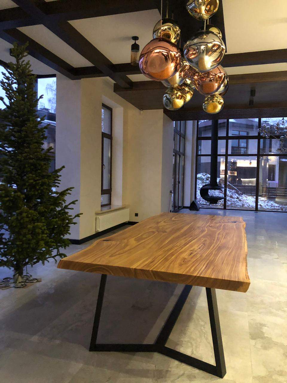 Обложка проекта: Стол из слэбов карагача