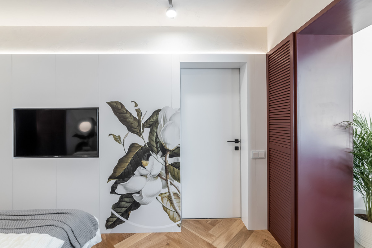 Спальня с магнолией