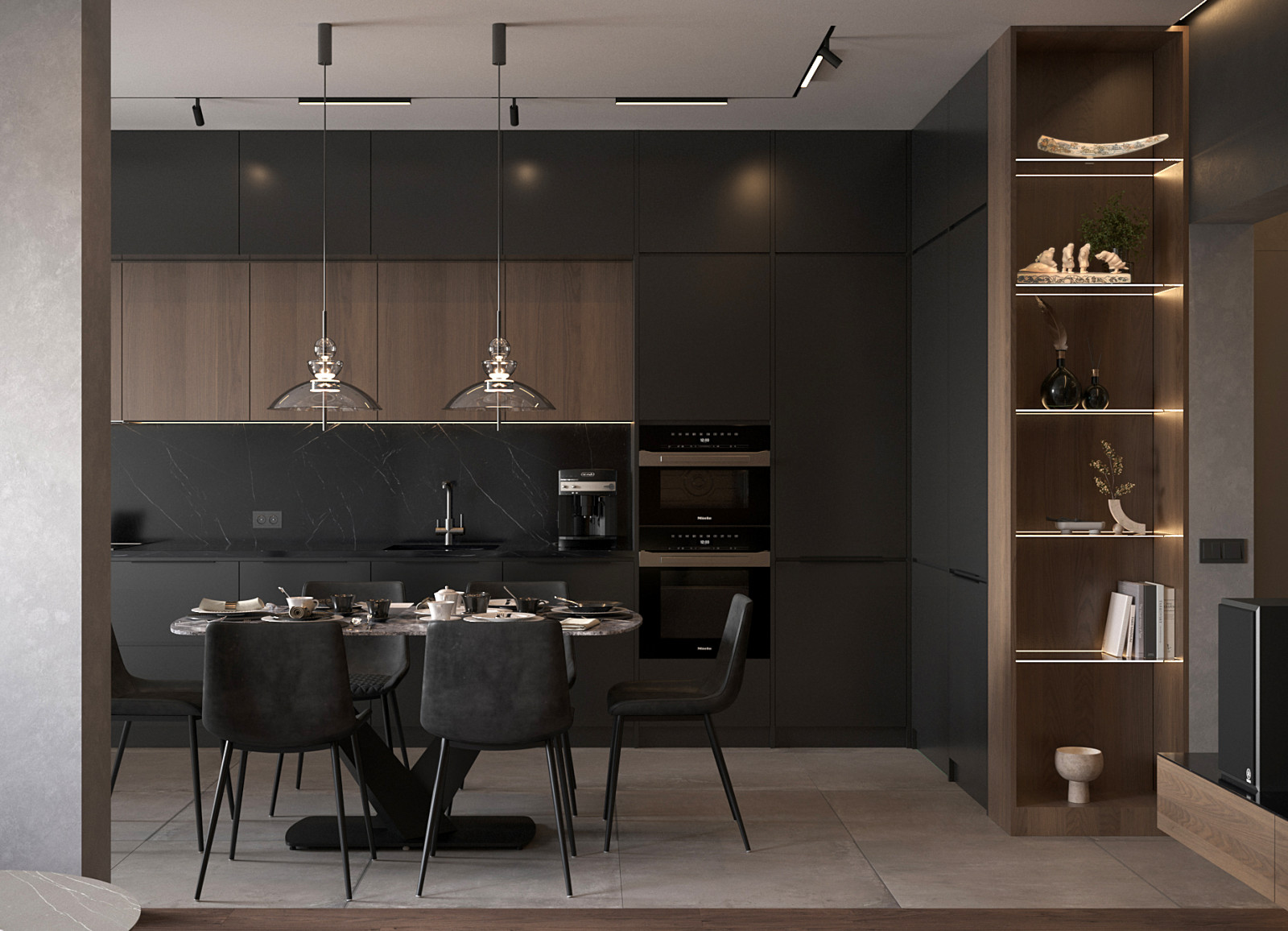 Дизайн интерьера трехкомнатной квартиры "Квартира ЖК Сердце, 98 кв.м"