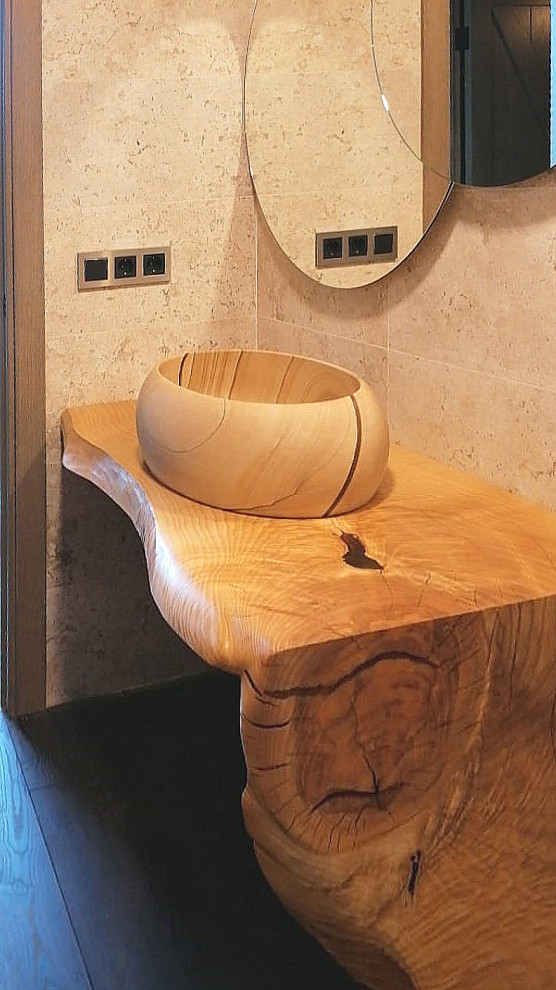 Душевая со столешницей из слэба