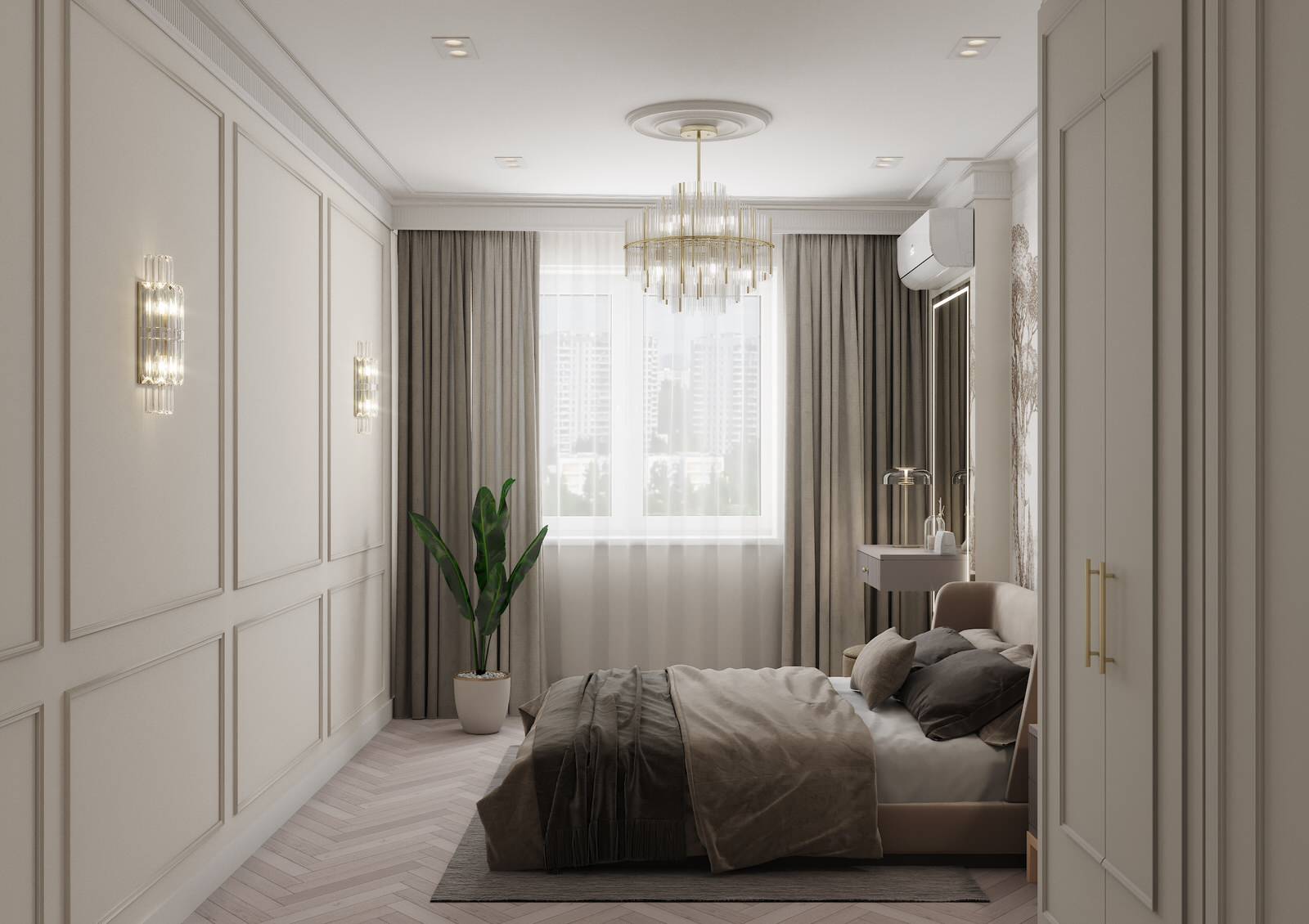 Обложка проекта: Спальня в неоклассике