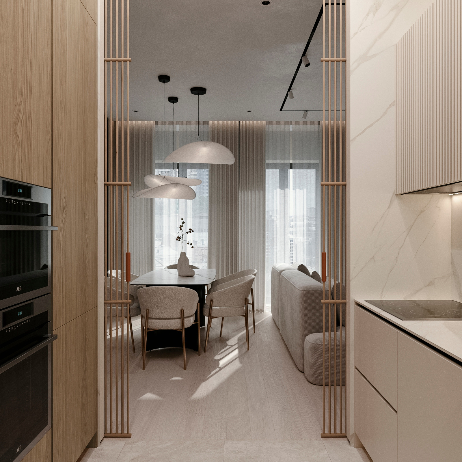 Гостиная. Апарт-комплекс Sky View