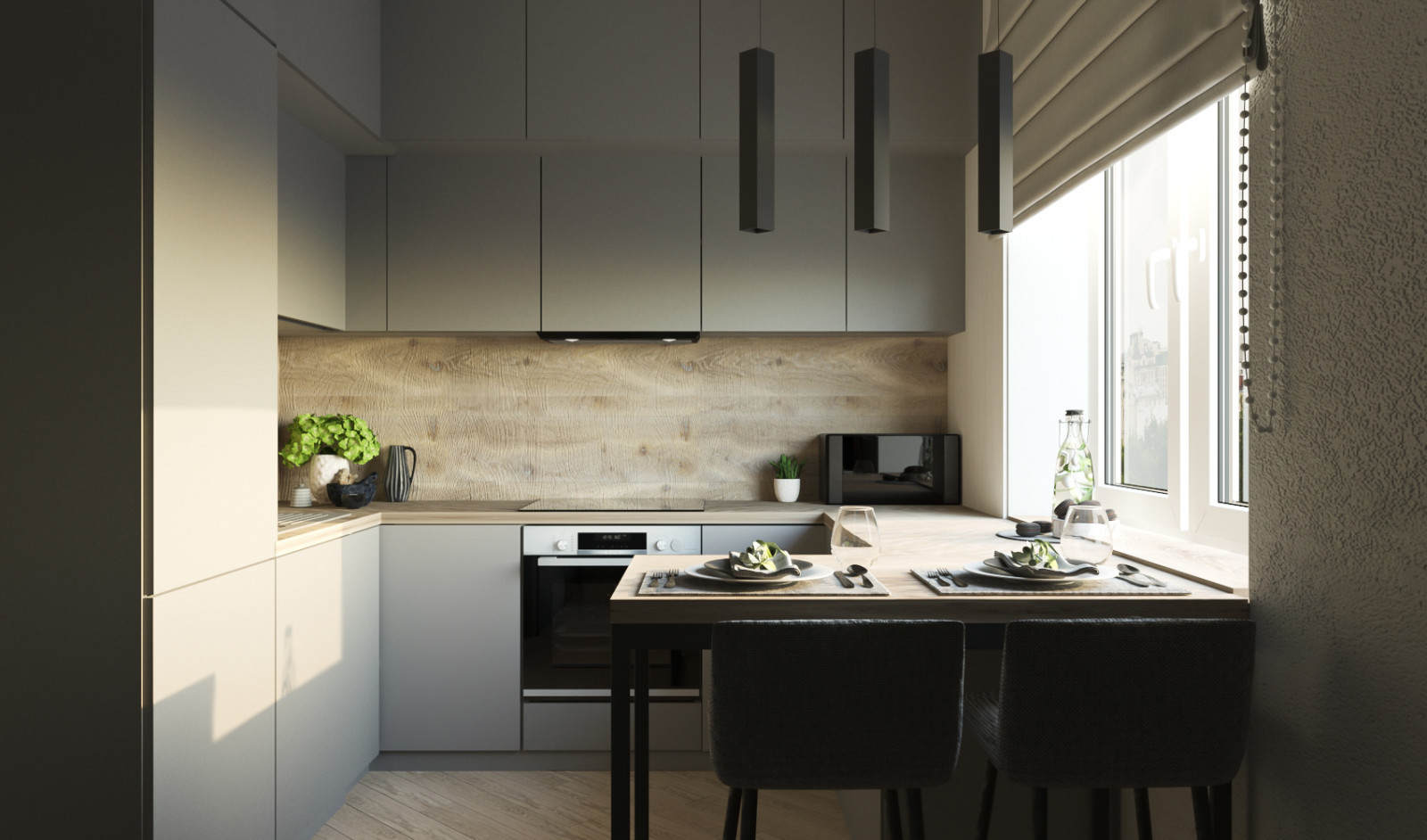 Маленькая кухня-гостиная