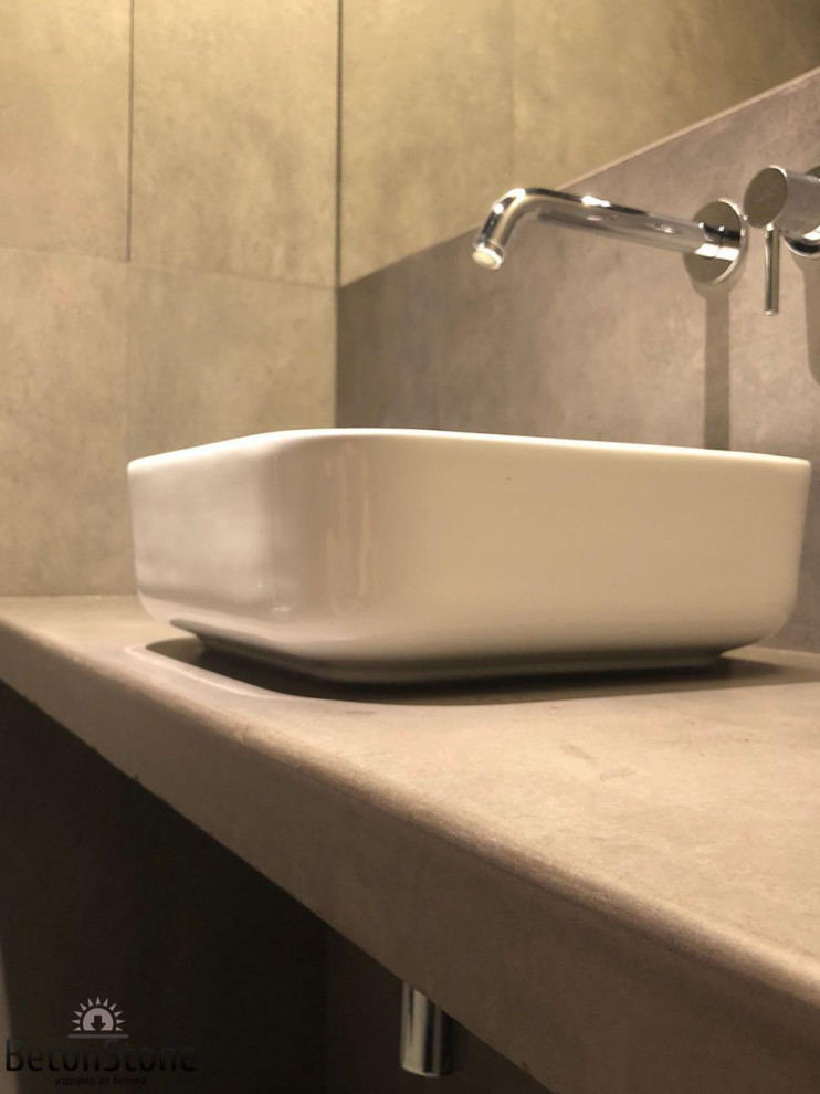 Столешница под раковину из бетона