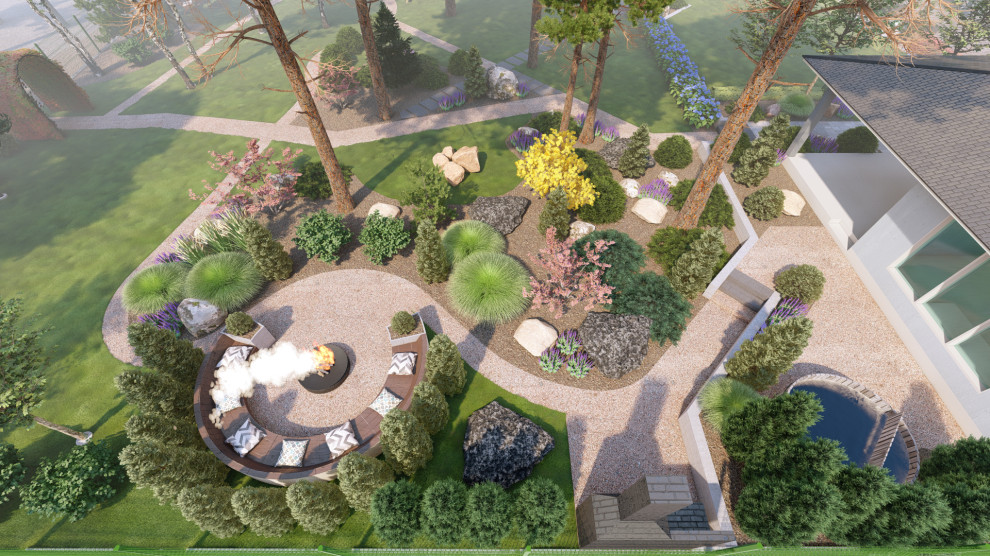 Вид сверху на зону отдыха