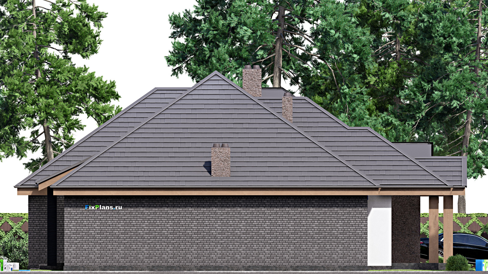 Проект одноэтажного дома 20х18м S241м2 F-16955