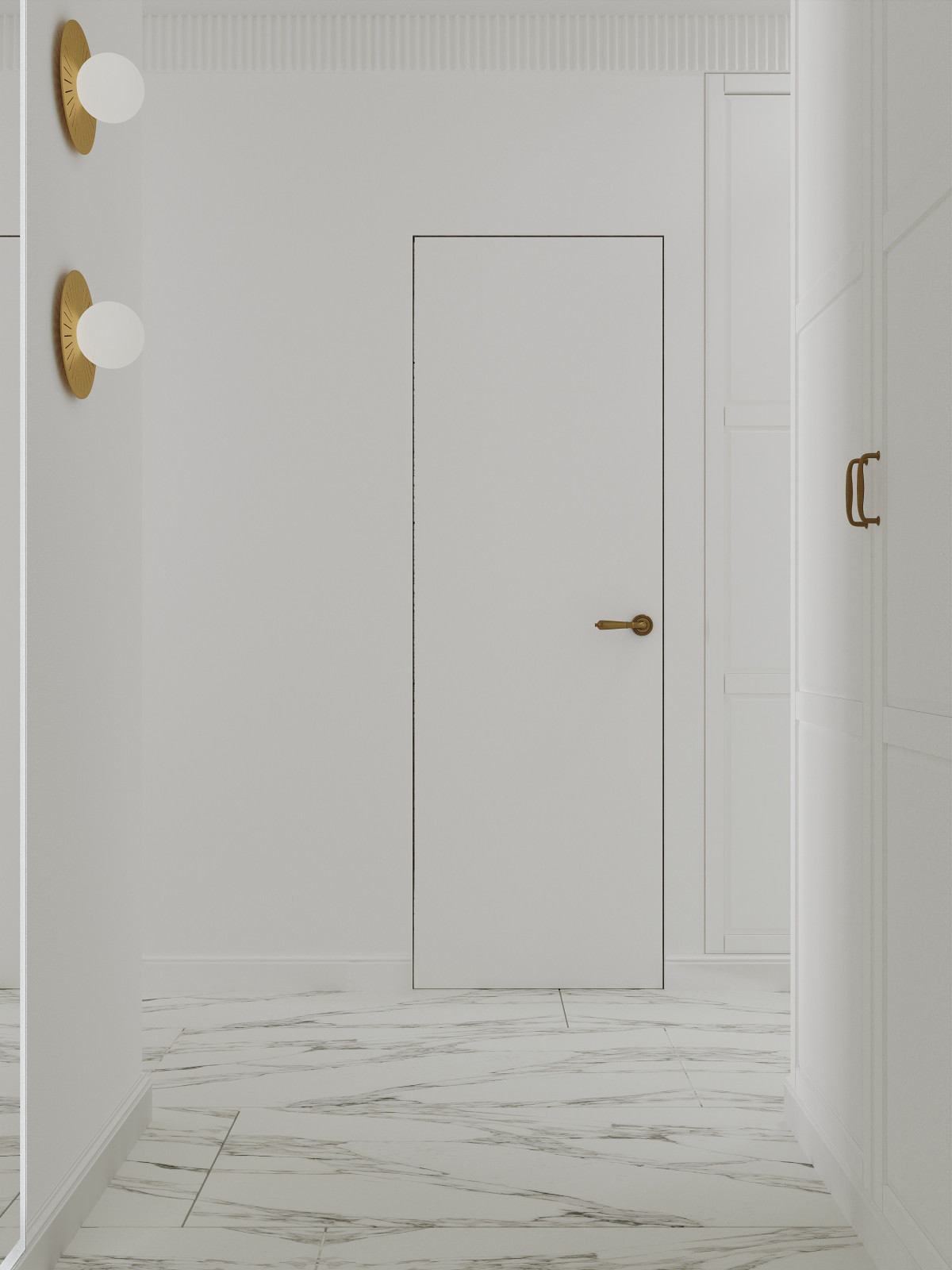 Прихожая в однокомнатной квартире в ЖК "FoRest"