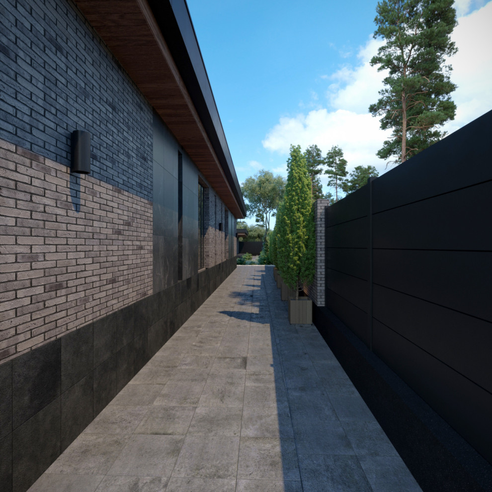 Городская вилла в темных тонах