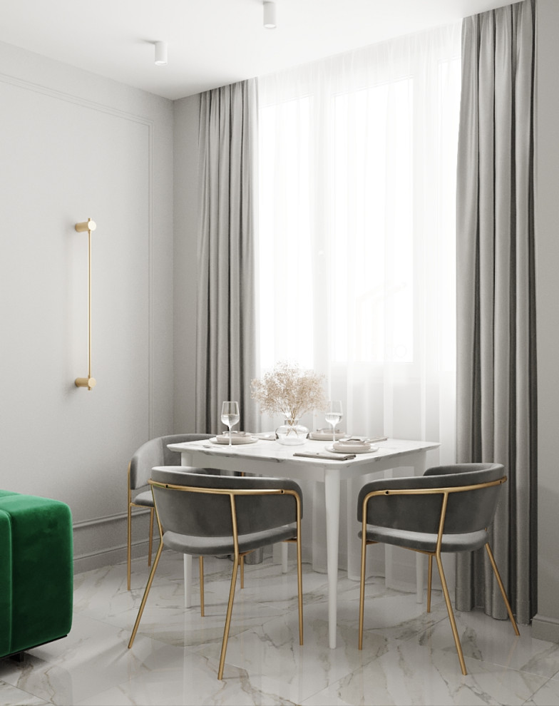 Квартира с гостиной с элементами ар-деко в современной интерпретации