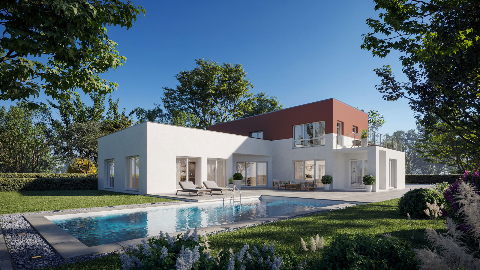 Modernes Haus mit Pool, Fürstenberg