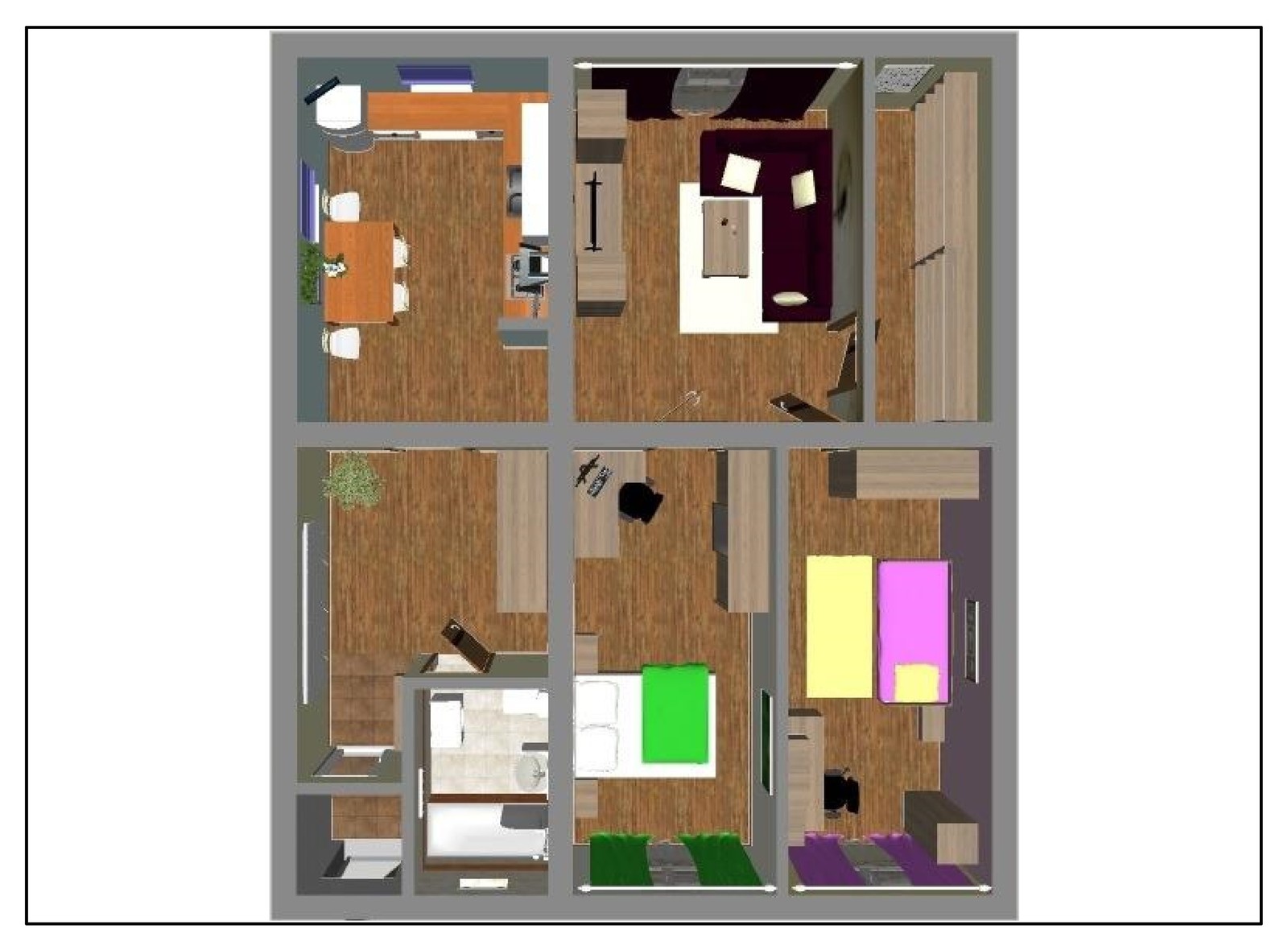 Рабочая документация для дизайн-проекта интерьера площадью 77 кв. м