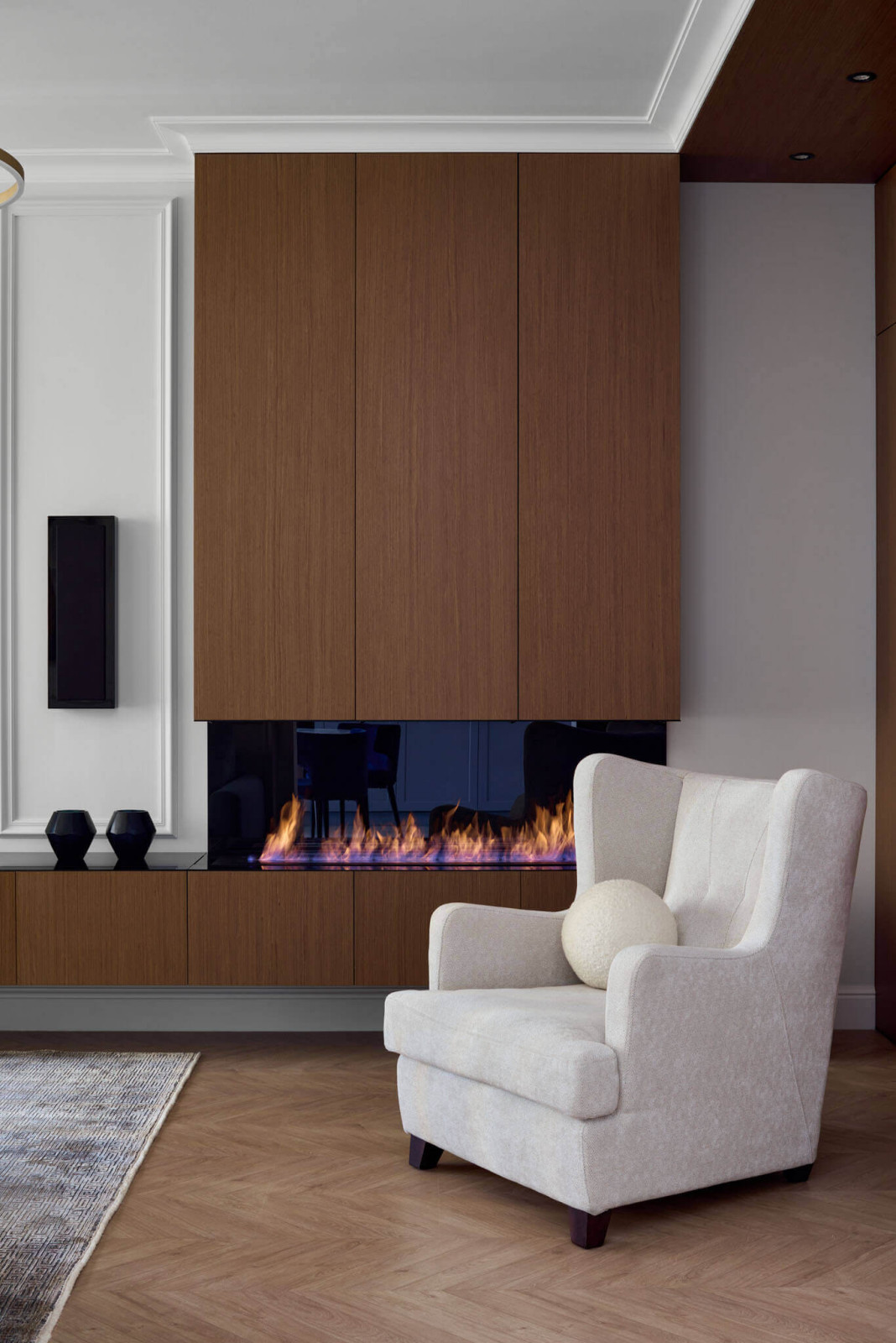 Гостинная с камином