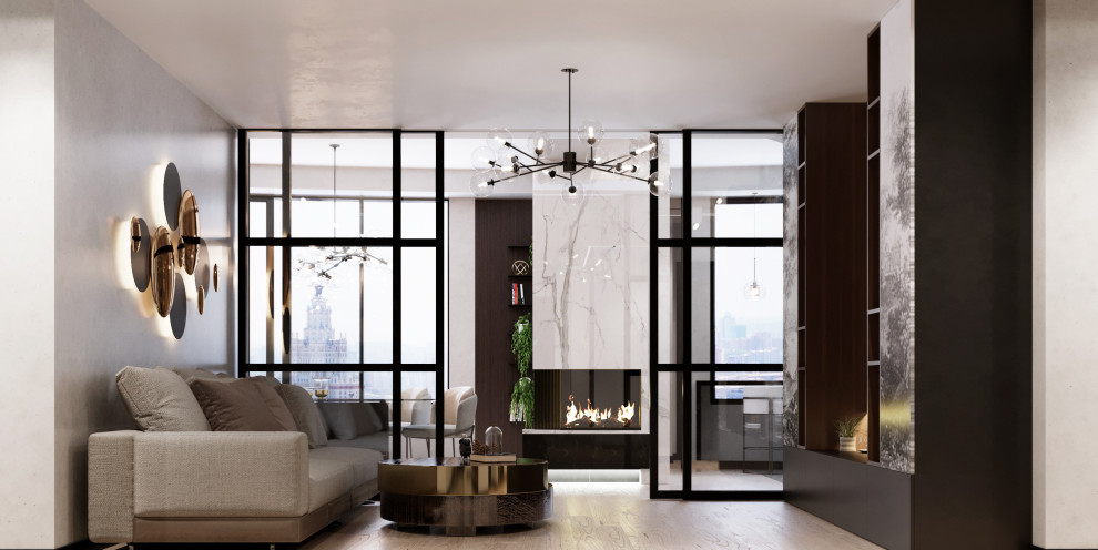 Обложка проекта: Квартира 135 м2 в ЖК Мосфильмовская