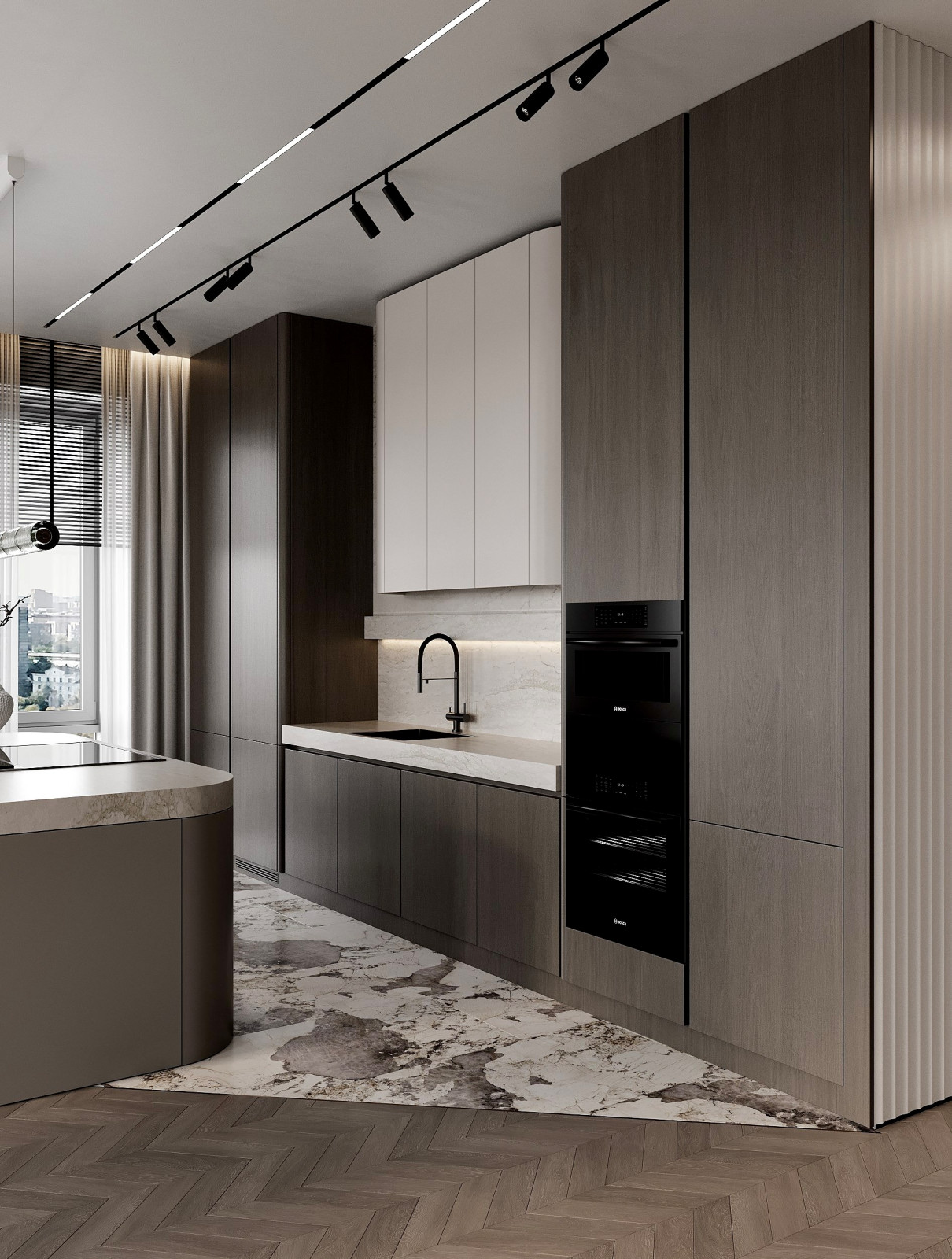 Обложка проекта: Просторная кухня-гостиная