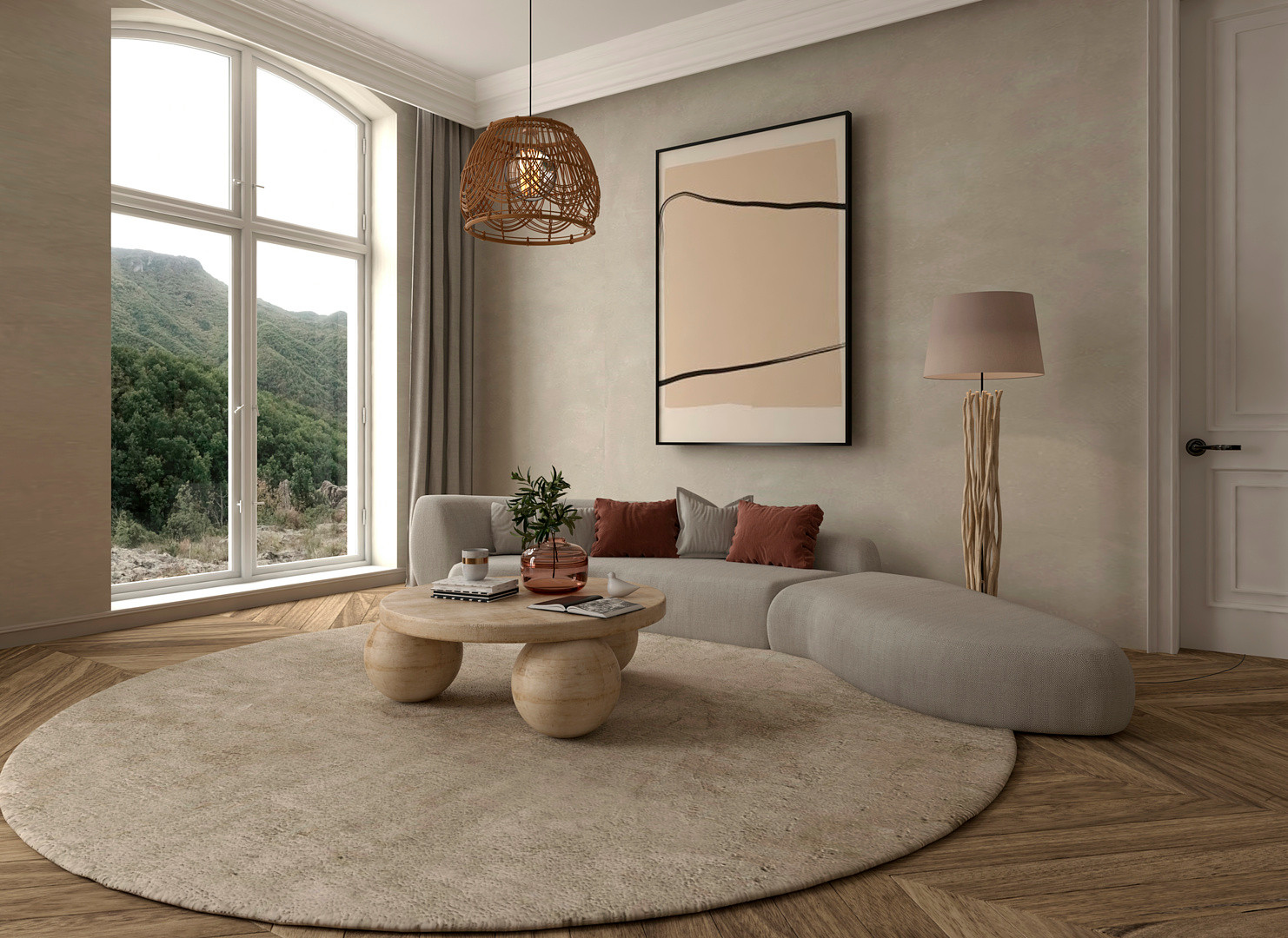 Обложка проекта: Дизайн гостиной для загородного дома