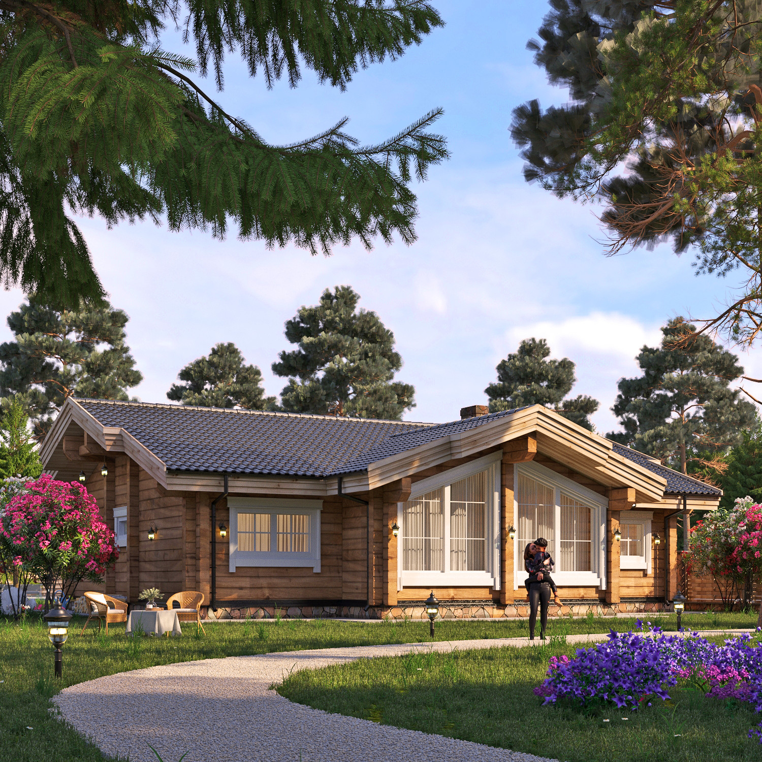 Обложка проекта: Проект дома из клееного бруса в Нахабино