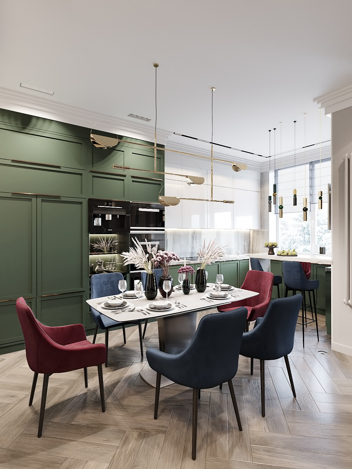 Дизайн кухни-гостиной