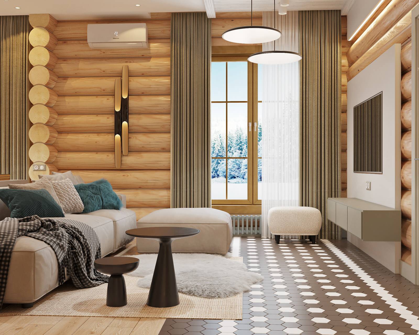 Дизайн проект дома из рубленного бревна