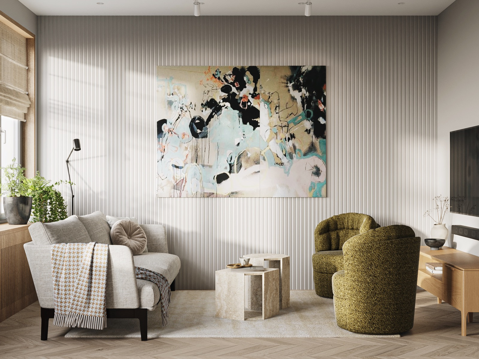 Квартира для молодой семьи площадью 82 м2, в ЖК Фонвизинский