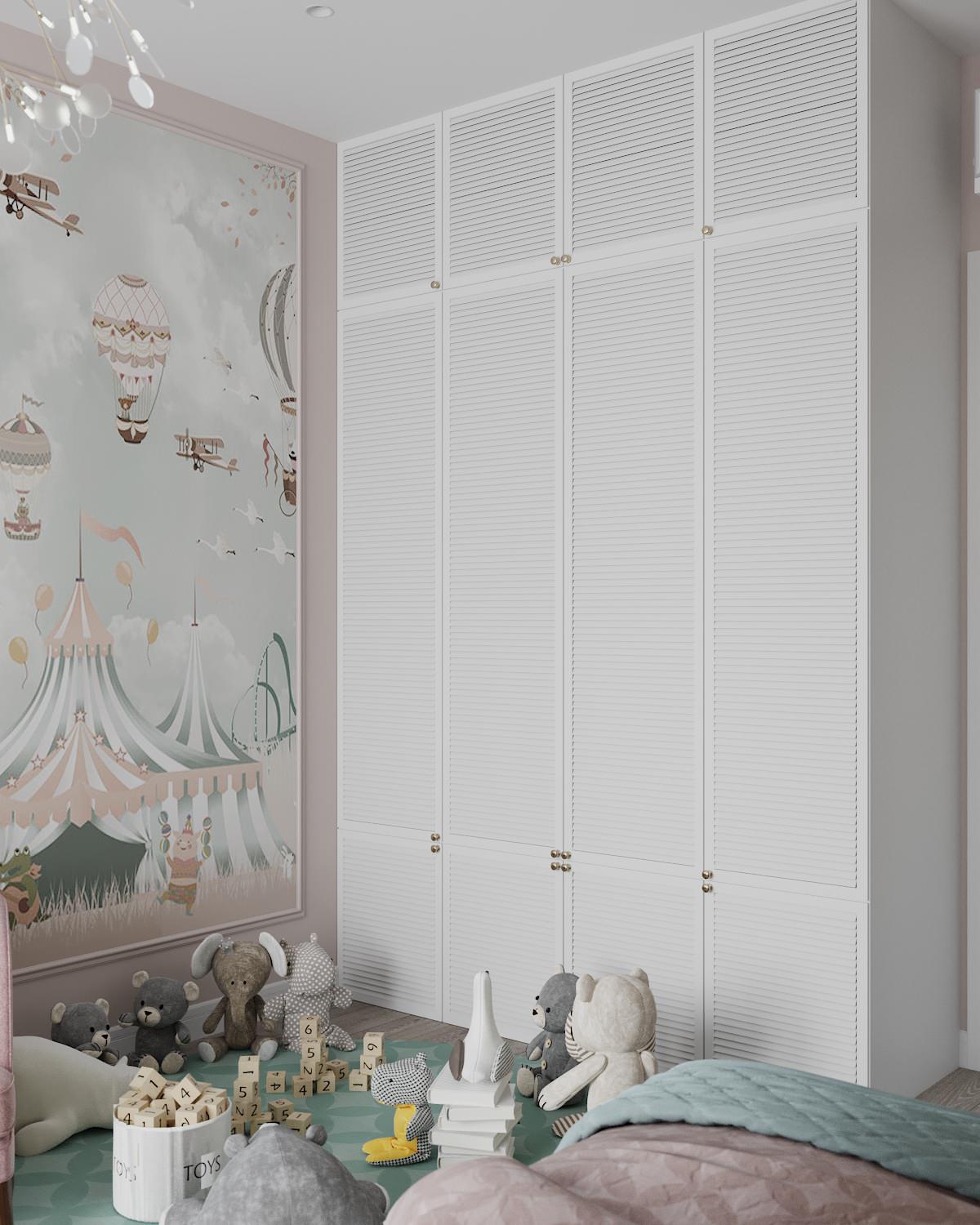 Квартира для большой семьи в леденцовых оттенках