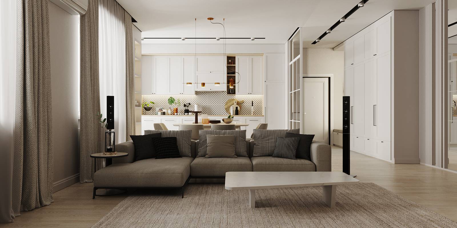 Обложка проекта: Квартира для молодой девушки с ребенком