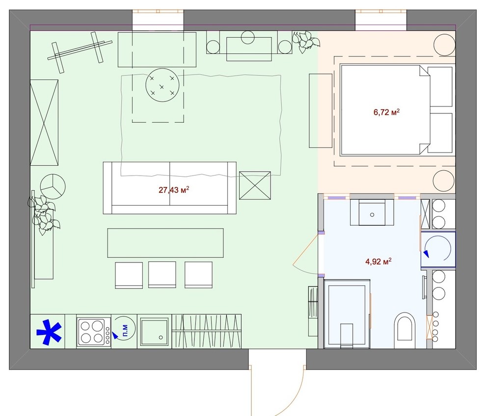 Houzz тур: Молодежная лофт-мансарда с жизнерадостным характером