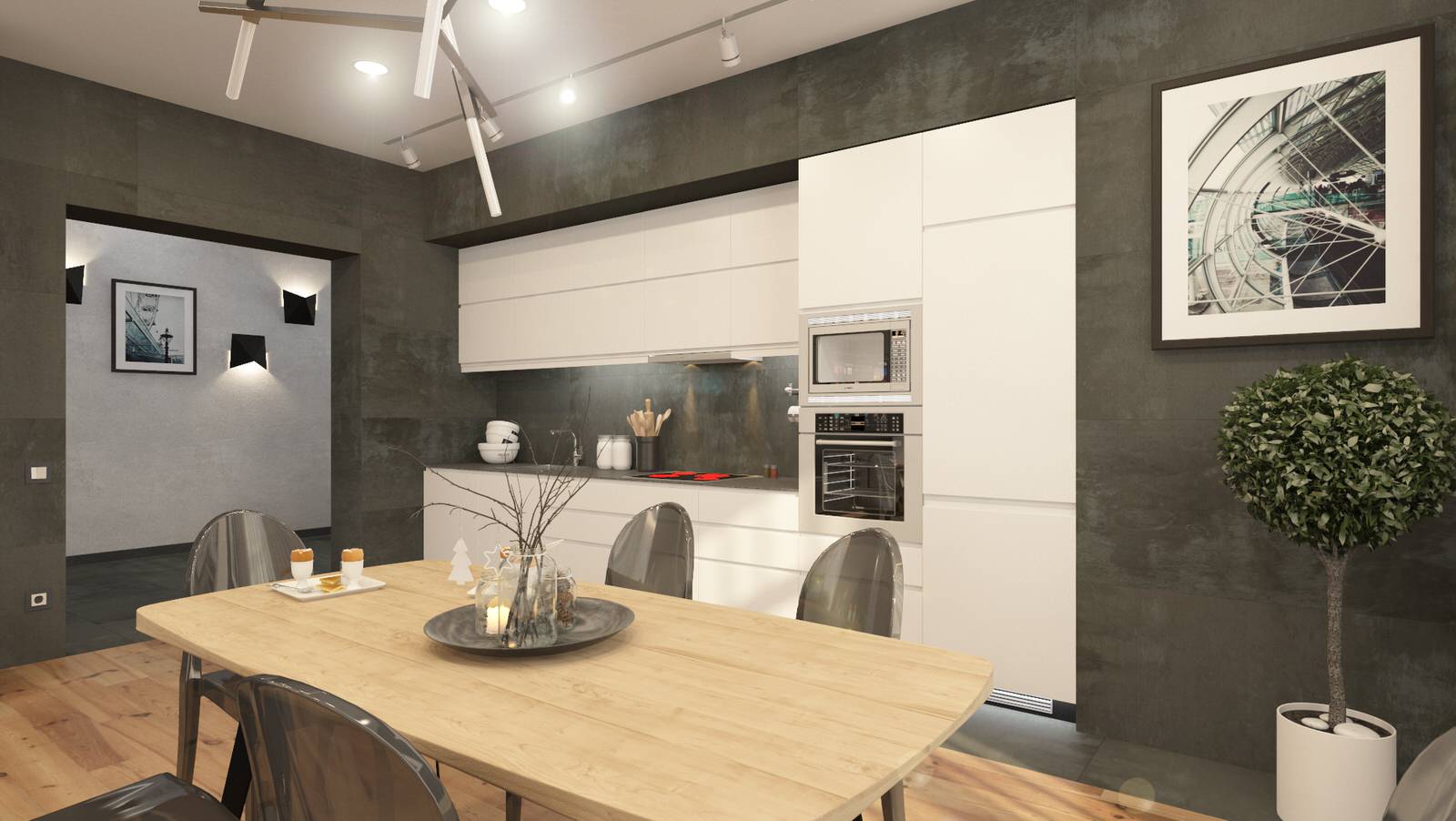 Кухня-студия в частном доме