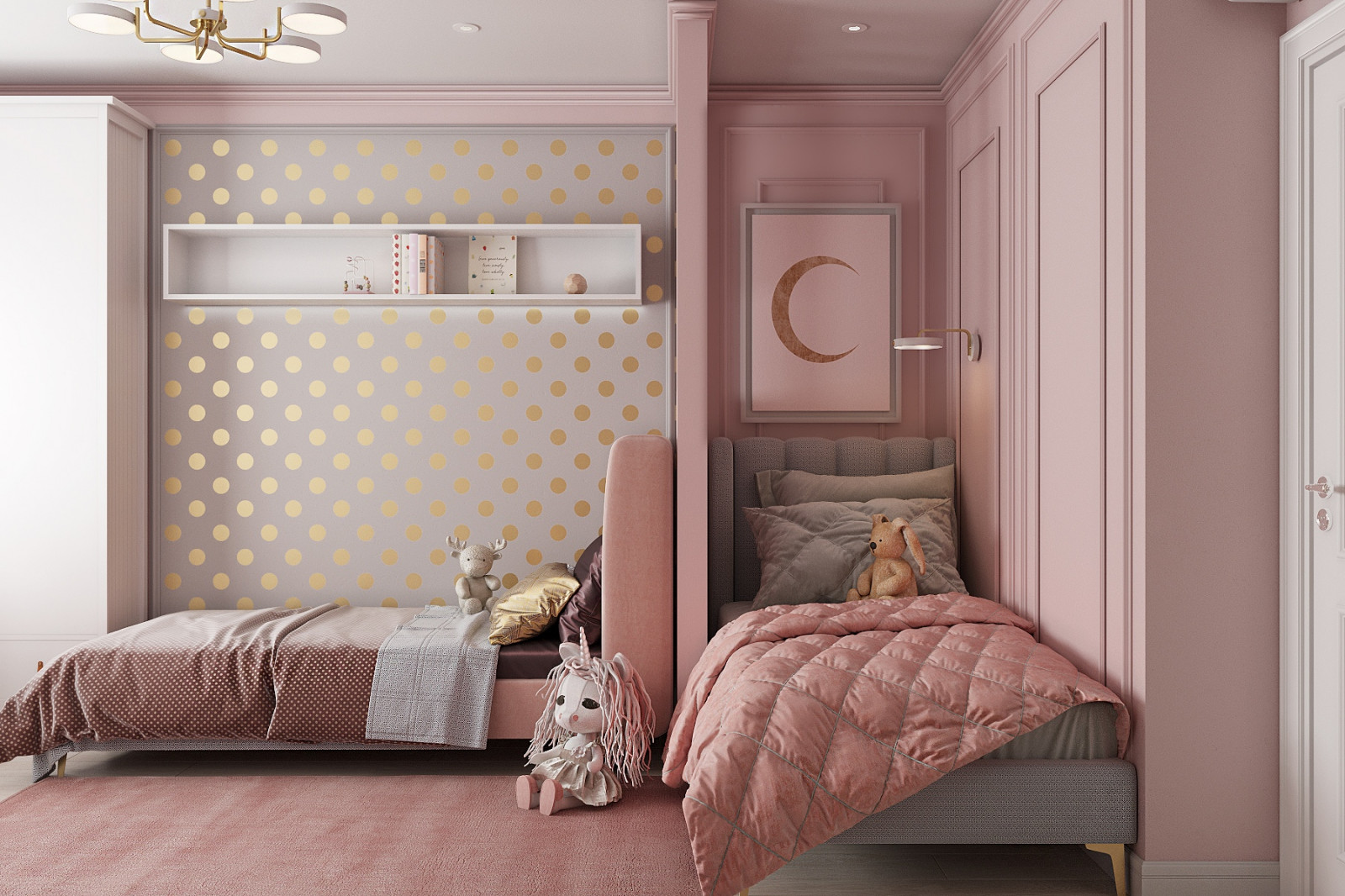 Яркая классика в трехкомнатной квартире