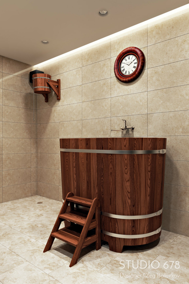 Гостиная с банной зоной